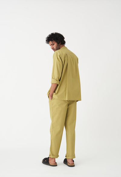 DOUBLE  POCKET SHIRT CO-ORD - MOSS GREEN