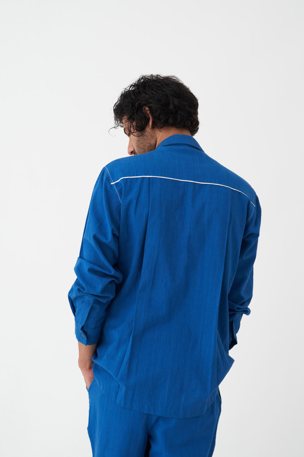 DOUBLE PATCH POCKET SHIRT - ELCETRIC BLUE