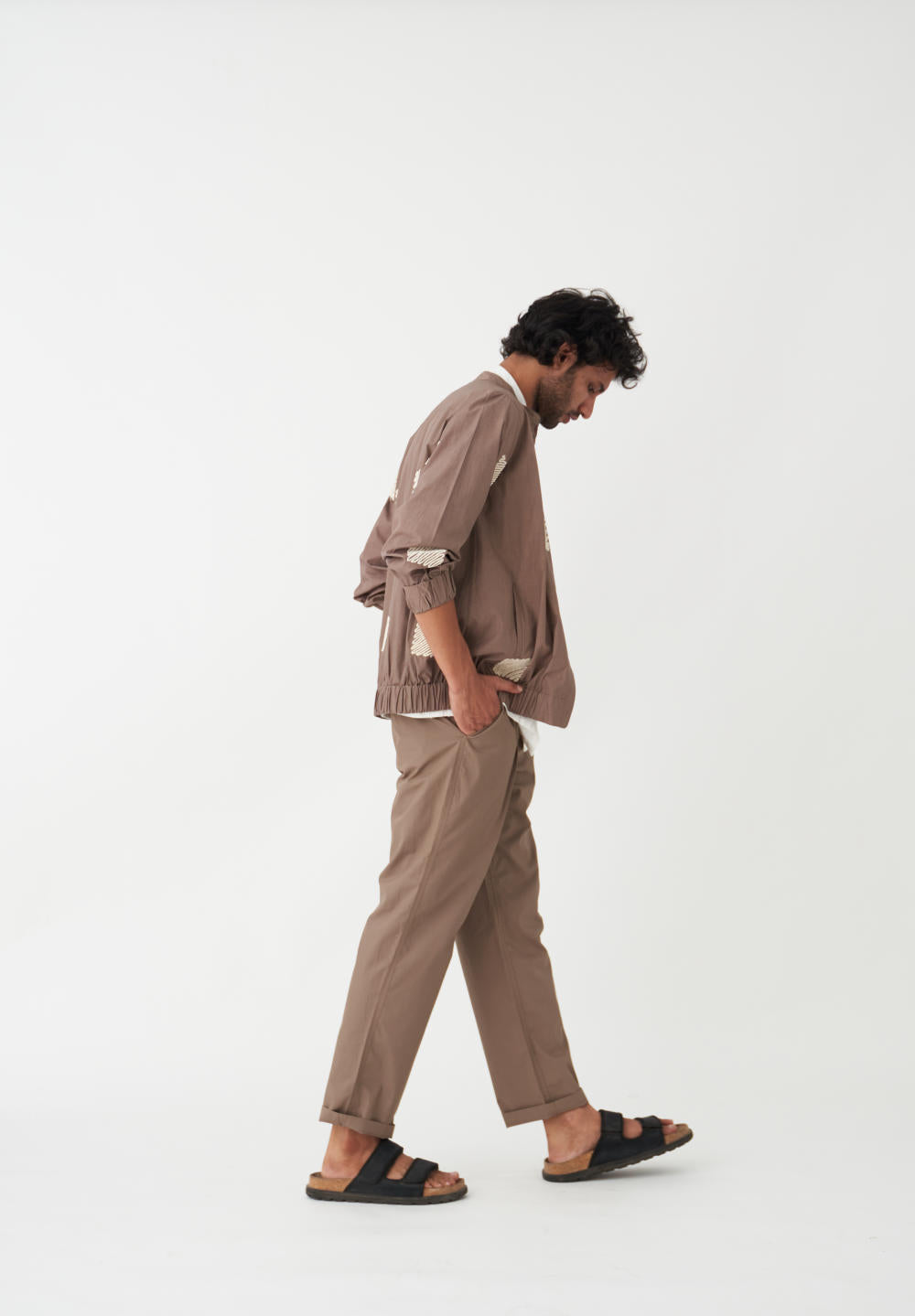 FRONT PLEATE PANT - CEDAR