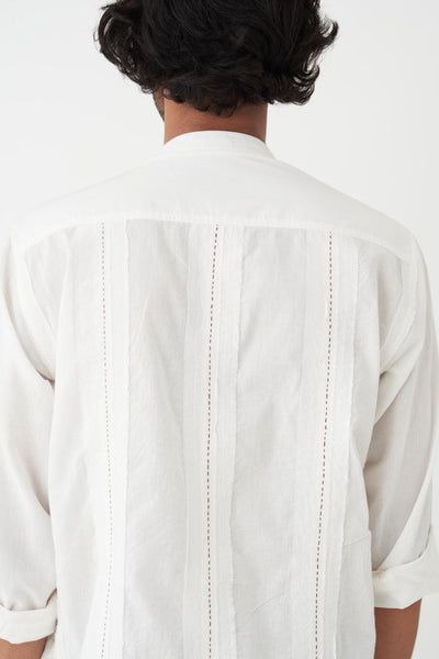 CEDAR EMB. SHIRT - WHITE