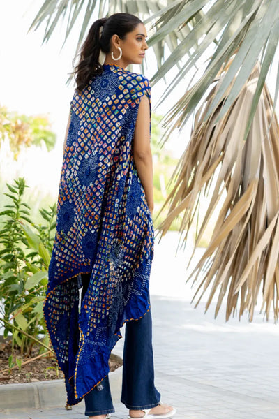 PINWHEEL SHRUG-INDIGO