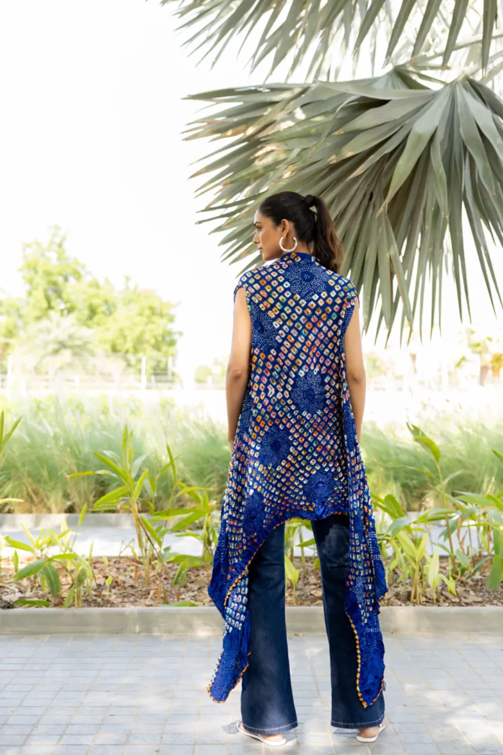 PINWHEEL SHRUG-INDIGO