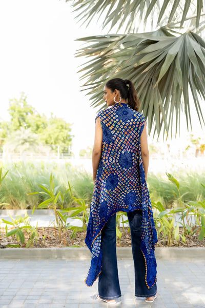 PINWHEEL SHRUG-INDIGO