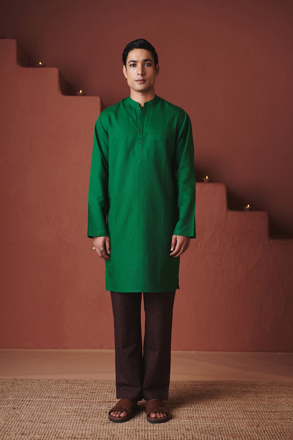 Paan Co Linen Men's Classic Kurta