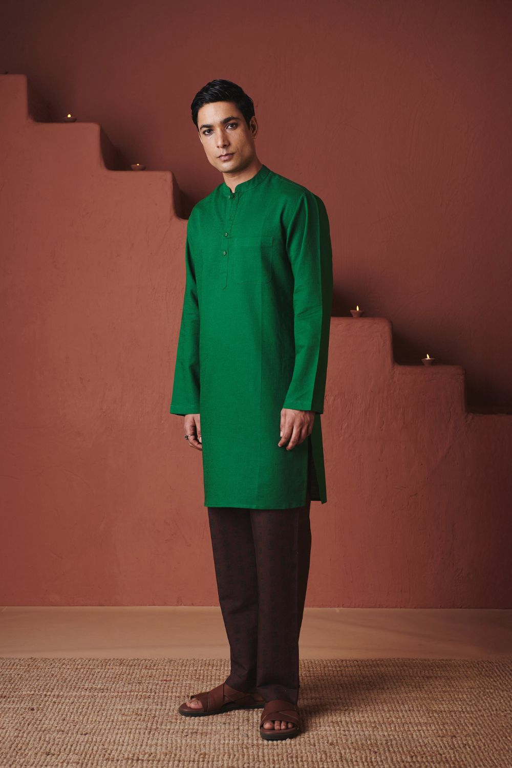 Paan Co Linen Men's Classic Kurta