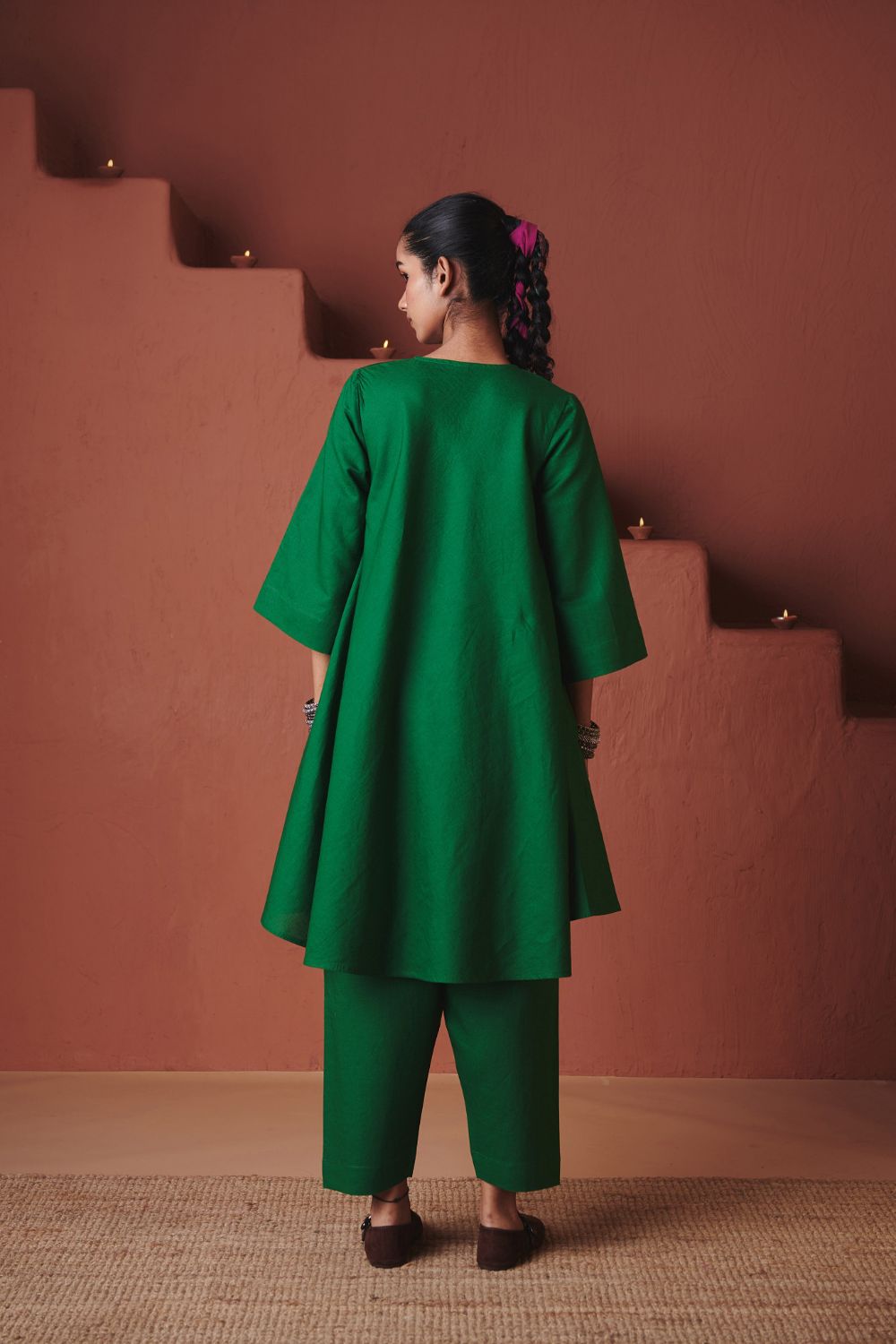 Paan Co Linen Pheran Kurta Set