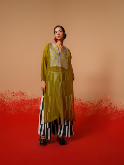 Pebble Tunic (Moss Green + Grey)-Ech/Pe/Tu/MgGr