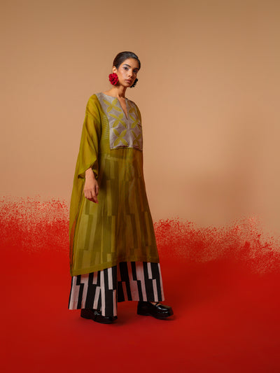 Pebble Tunic (Moss Green + Grey)-Ech/Pe/Tu/MgGr