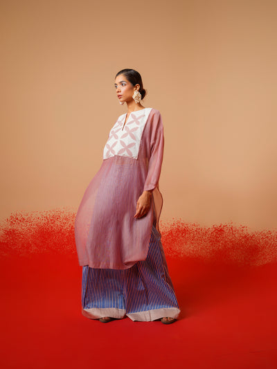 Pebble Tunic (Pink + Ivory)