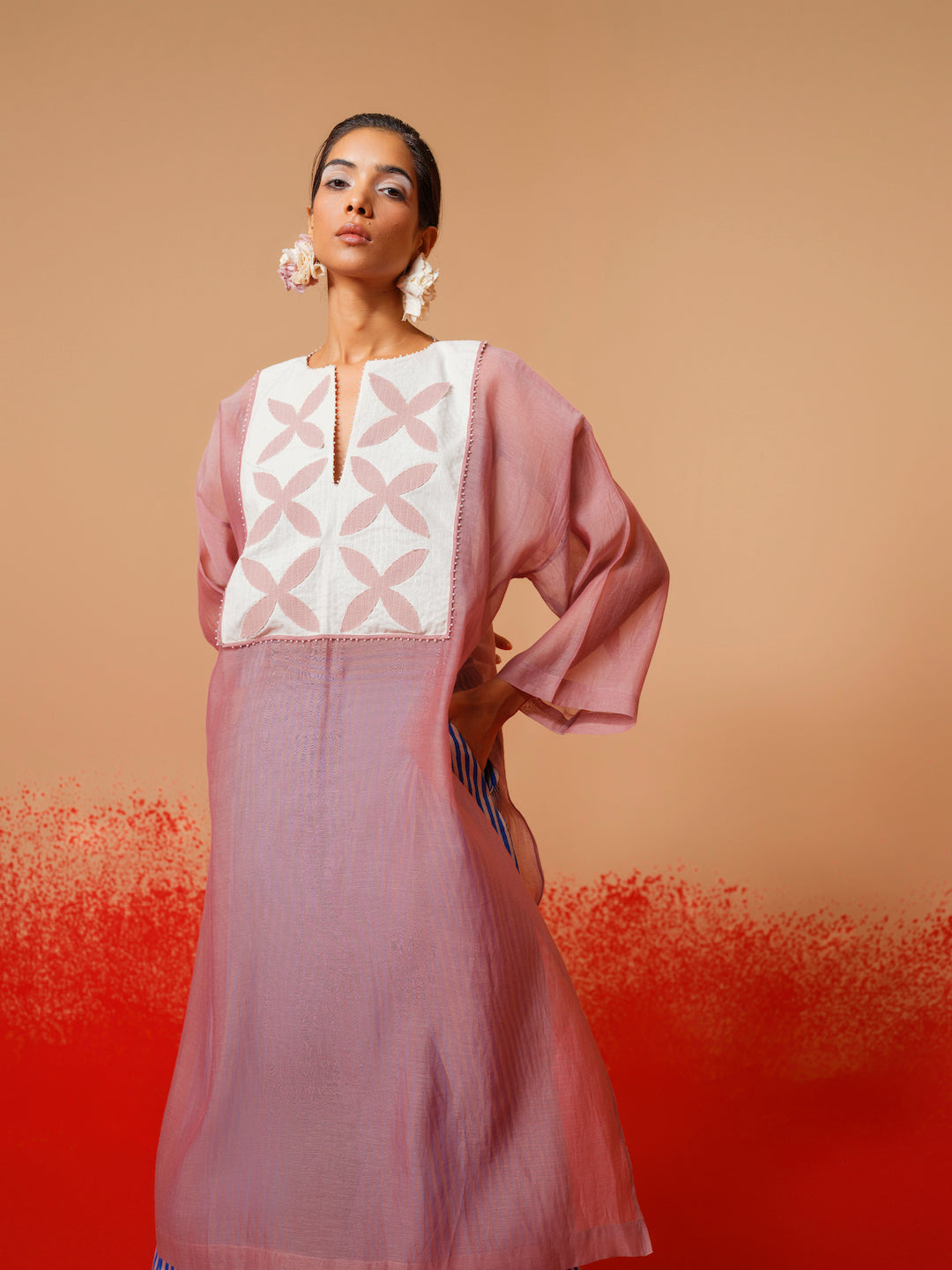 Pebble Tunic (Pink + Ivory)