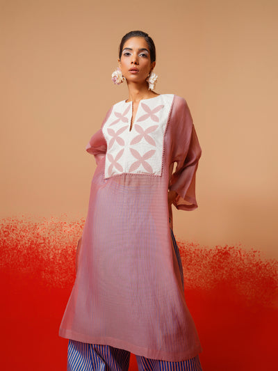 Pebble Tunic (Pink + Ivory)