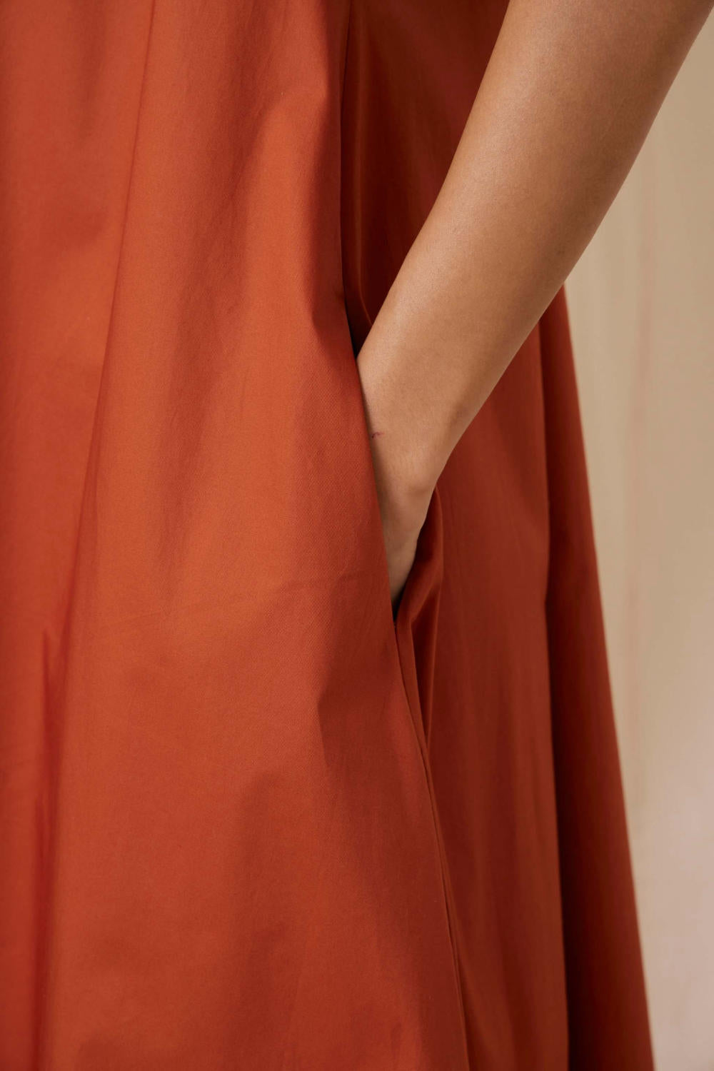 Pina Rust Cotton Dress