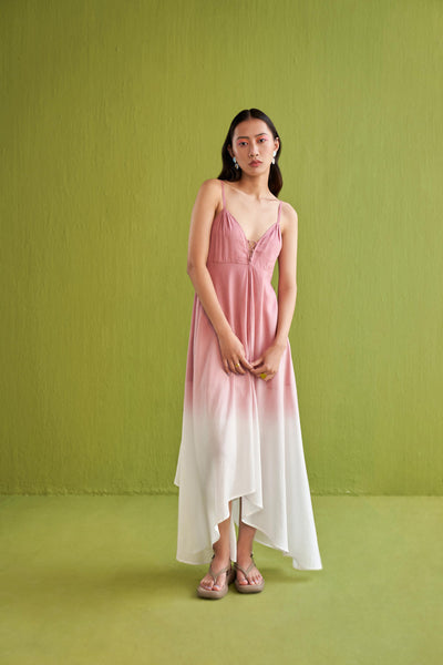 Pink Sea Lyocell Maxi Dress