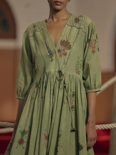 Poem Dress - Sage Green
 Botanical