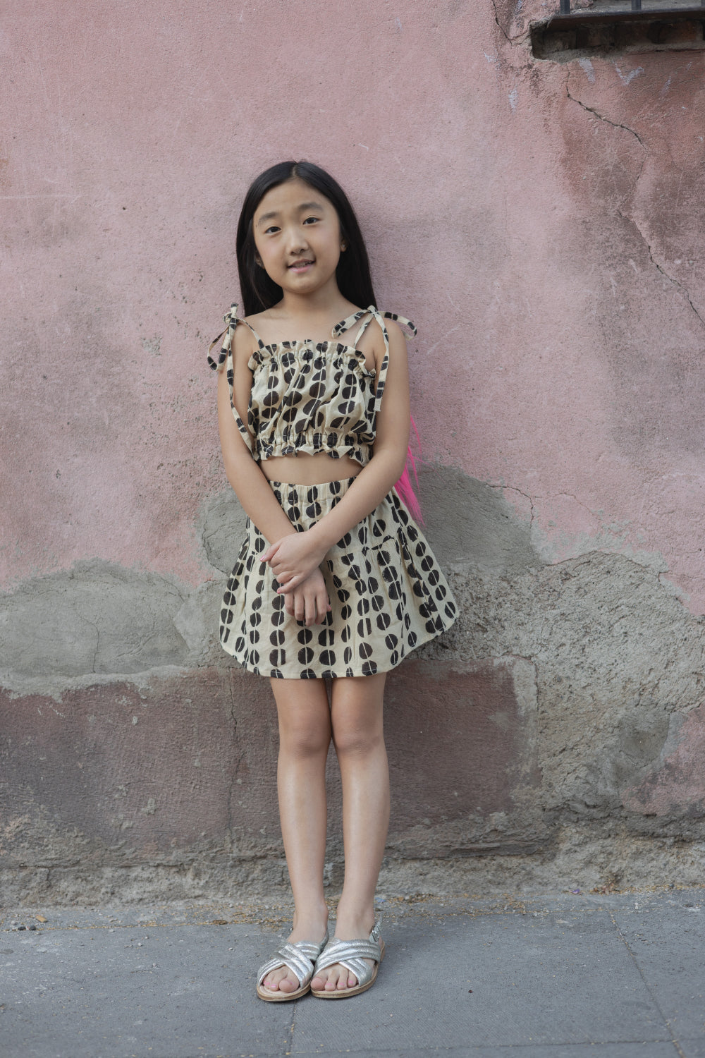 Polka Polka Had a Dot Top-Black & Tan