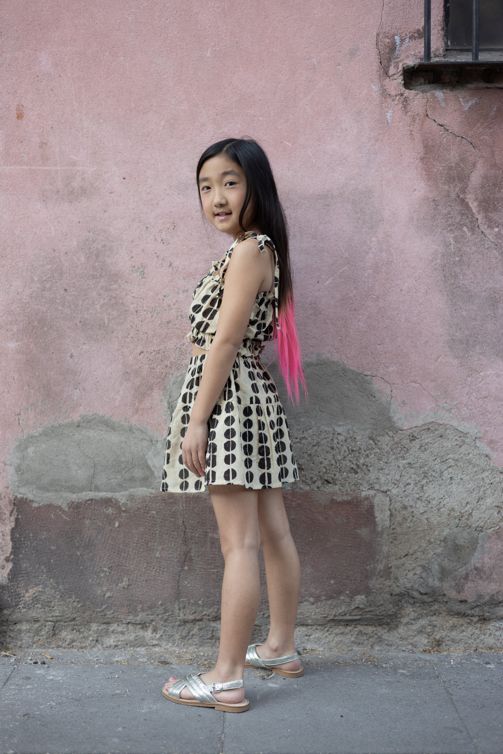 Polka Polka Had a Dot Top-Black & Tan