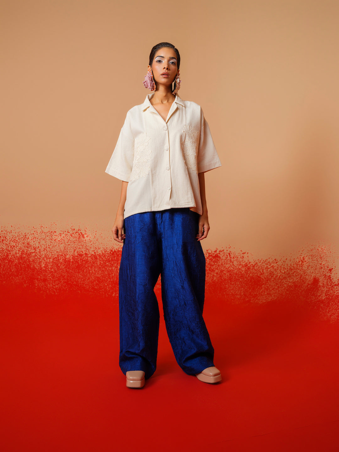 Petal Pants (Electric Blue)-Ech/Pe/Bo/Bl