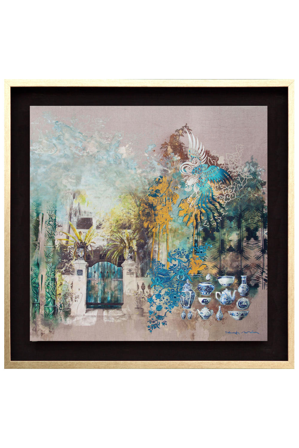 Pottery Jungle Canvas Print (74x74 cm)
