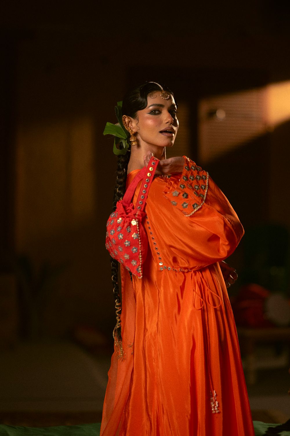 Ramani Red Phool Potli- Red