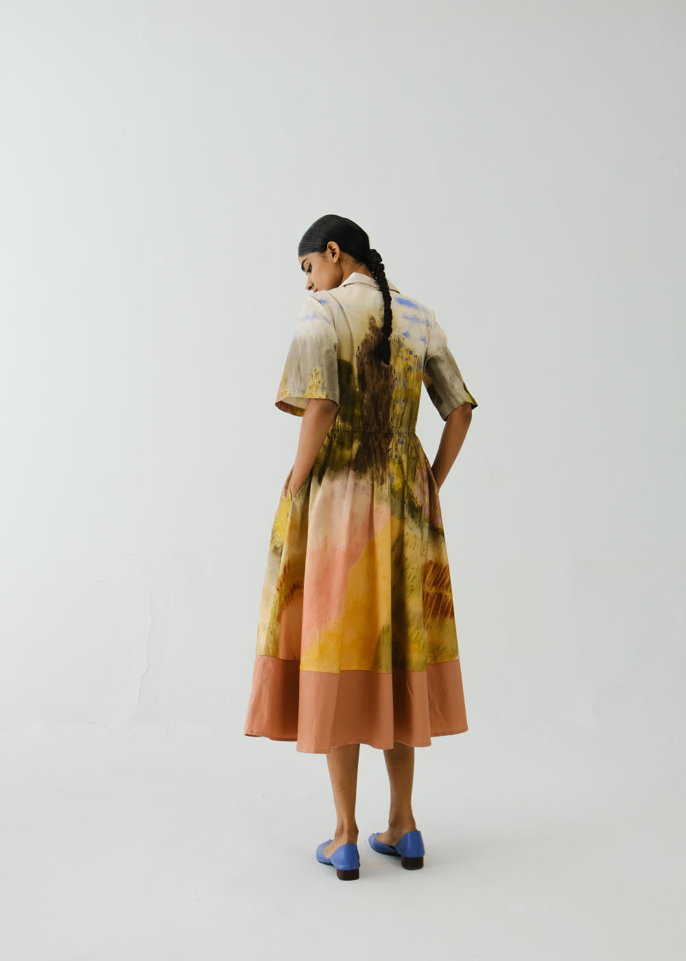 Print Blocked Dress-Dale