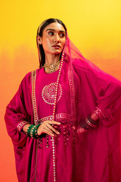 Tara Pink AntiFit Kurta with Pant and Dupatta