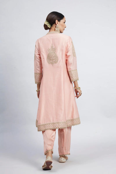 Rabhya A-line short kurta with salwar and dupatta