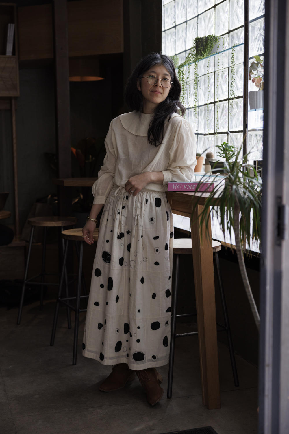 Raindrops Skirt-White