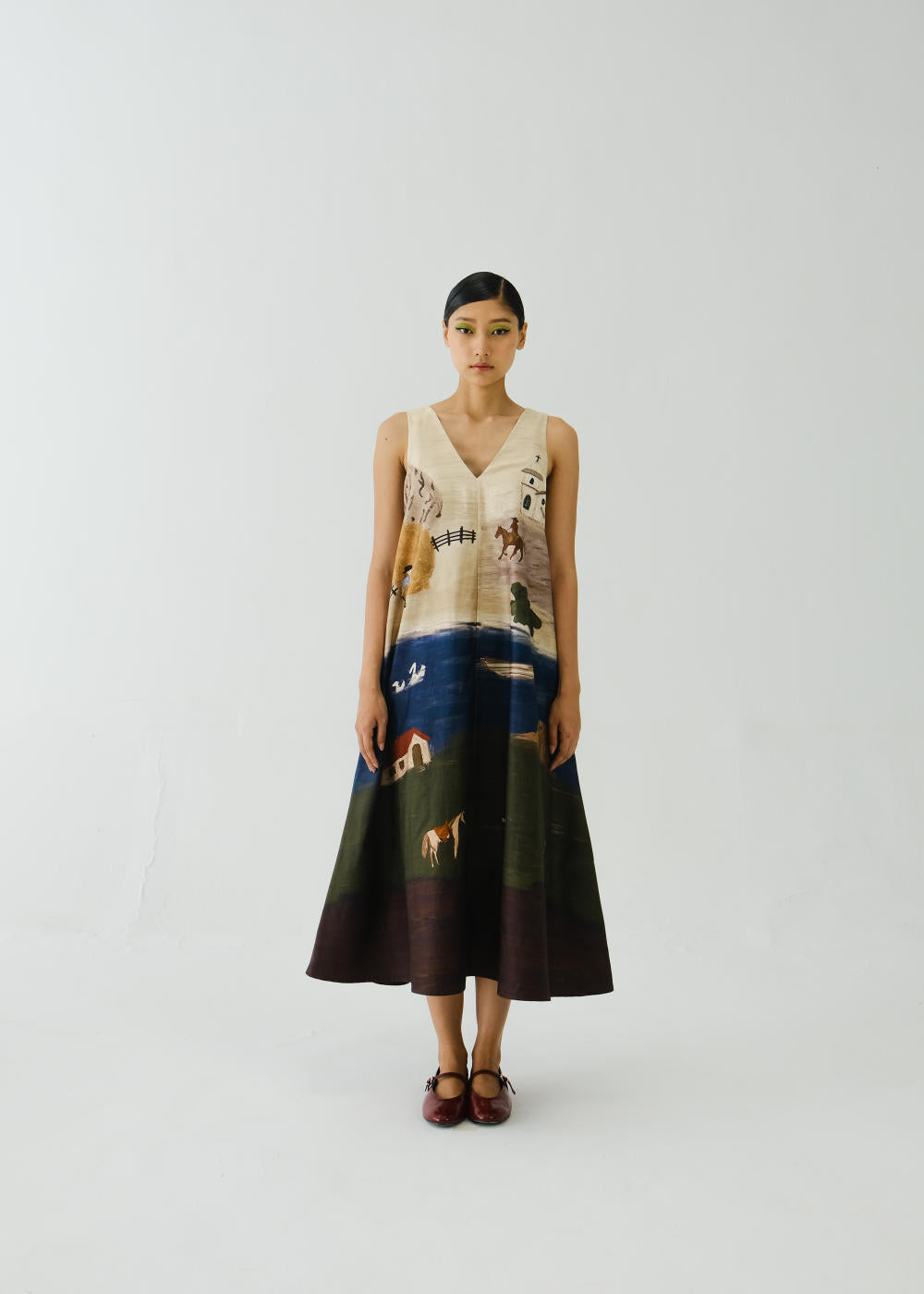 Ravine Dress-Village Print