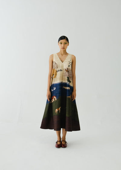 Ravine Dress-Village Print