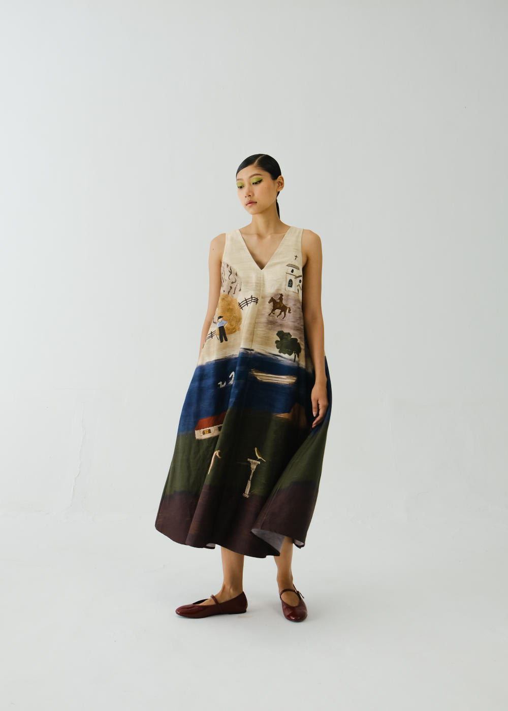 Ravine Dress-Village Print