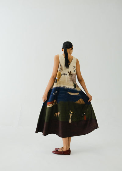 Ravine Dress-Village Print