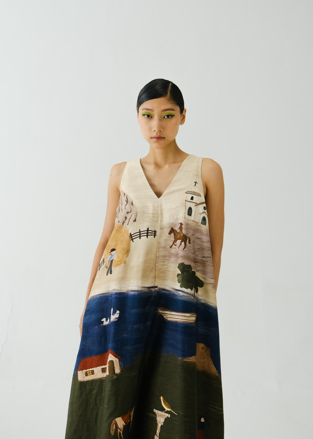 Ravine Dress-Village Print