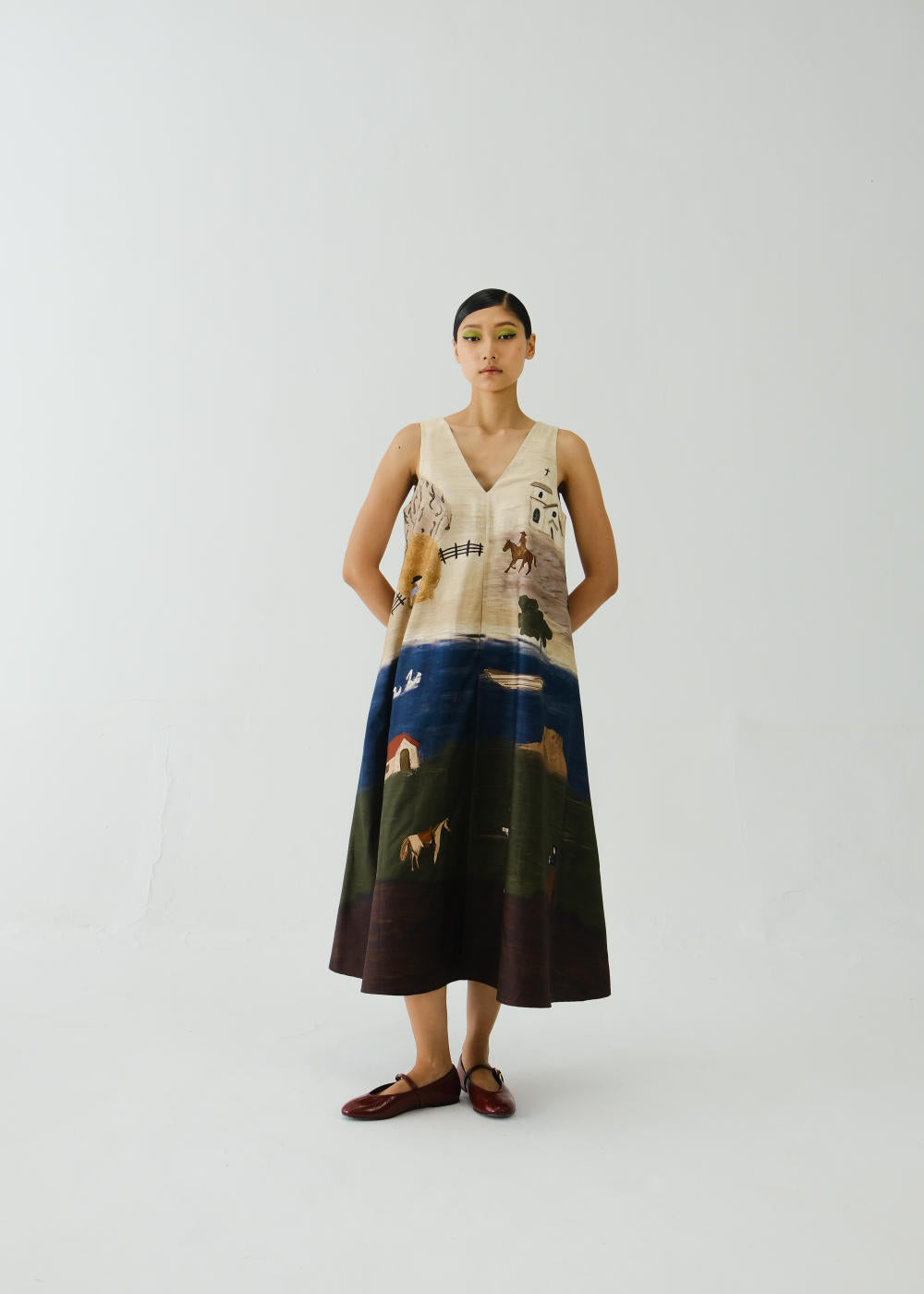 Ravine Dress-Village Print
