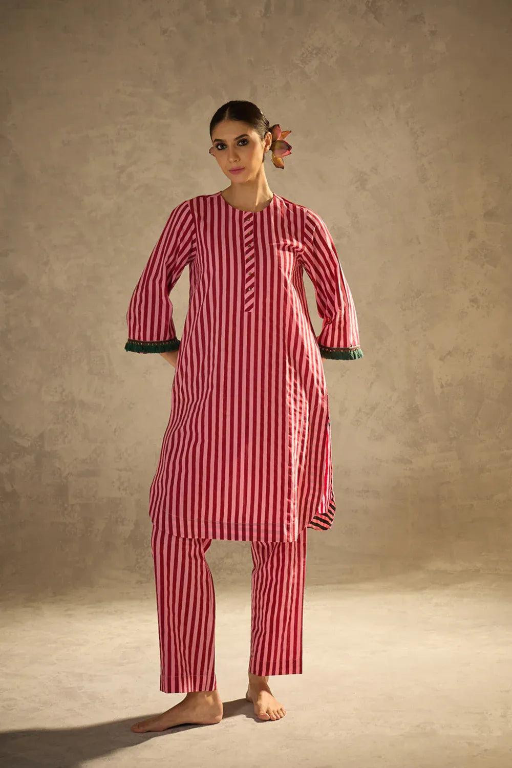 Red N Pink Stripe set