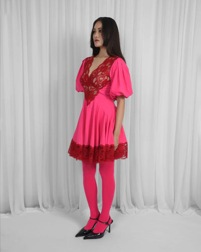 Remi Dress-Red & Pink