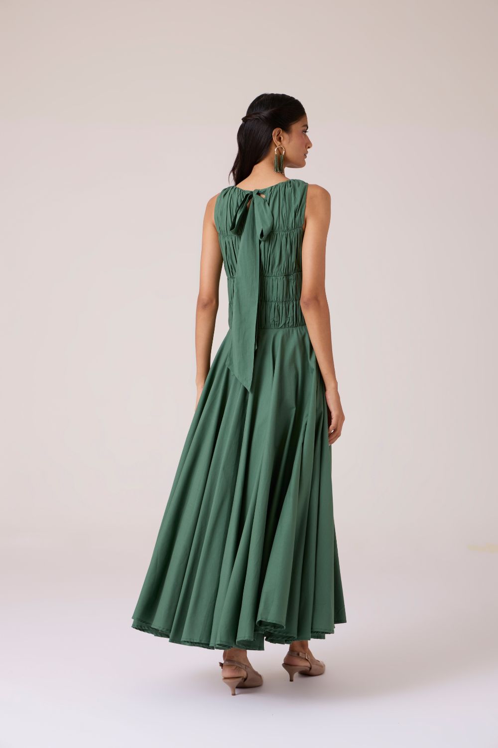 Rhea Green Halter Dress