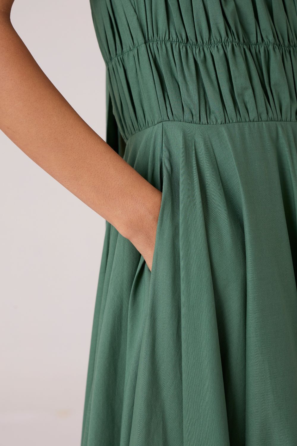 Rhea Green Halter Dress