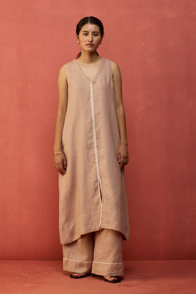 Rohe Sleeveless Linen Tunic - Dusty Rose