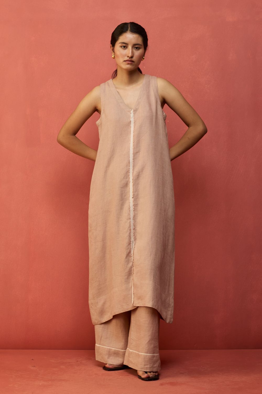 Rohe Sleeveless Linen Tunic - Dusty Rose