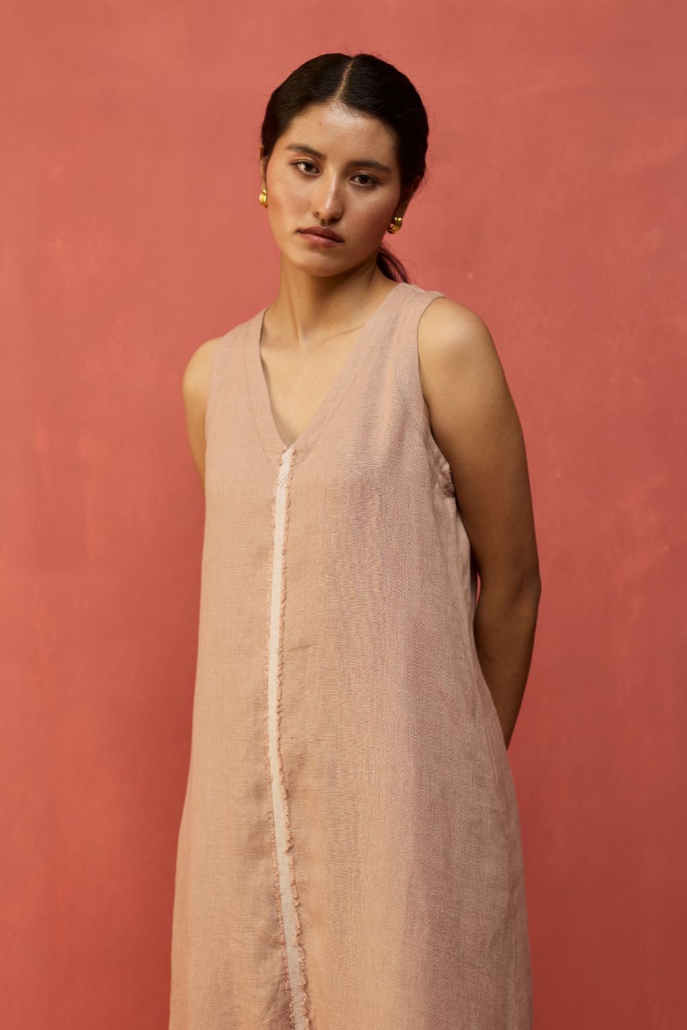 Rohe Sleeveless Linen Tunic - Dusty Rose