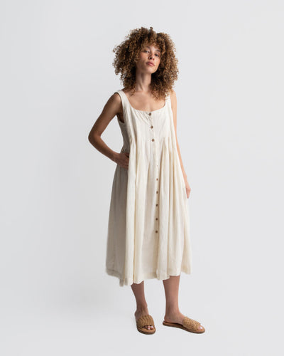 Romantic White Midi Dress