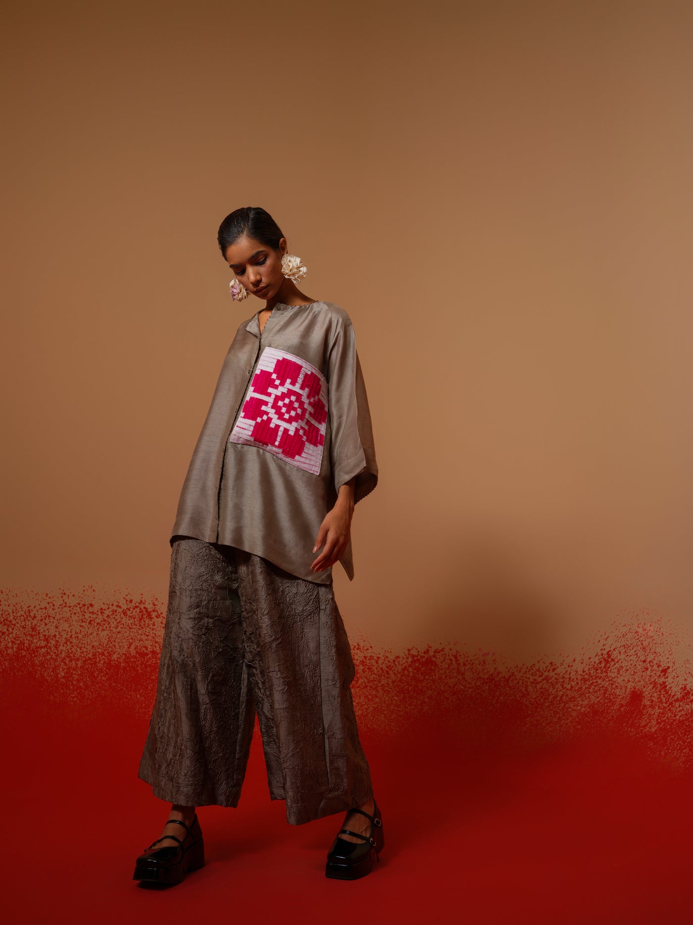 Root Shirt (Grey + Natural + Pink)-Ech/Ro/To/GrNAPi
