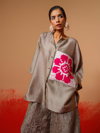 Root Shirt (Grey + Natural + Pink)-Ech/Ro/To/GrNAPi
