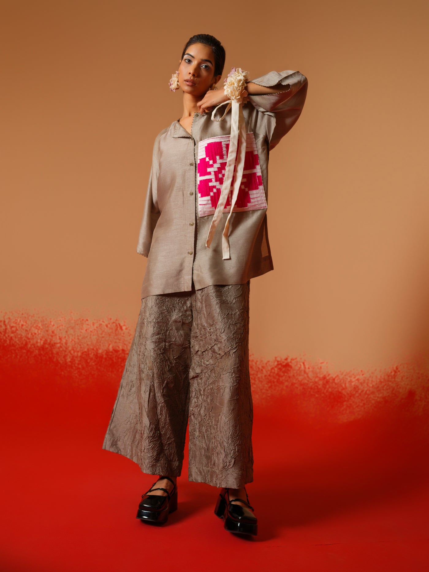 Root Shirt (Grey + Natural + Pink)-Ech/Ro/To/GrNAPi