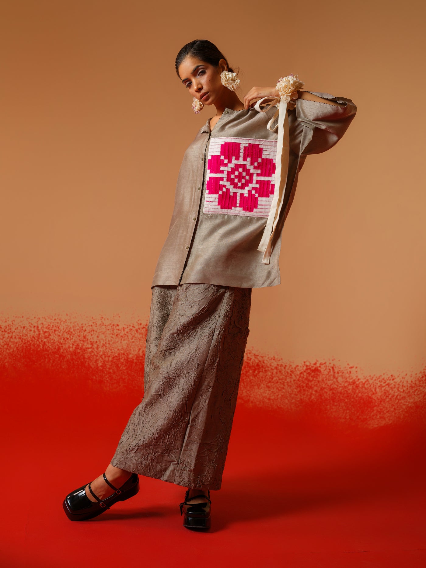 Root Shirt (Grey + Natural + Pink)-Ech/Ro/To/GrNAPi