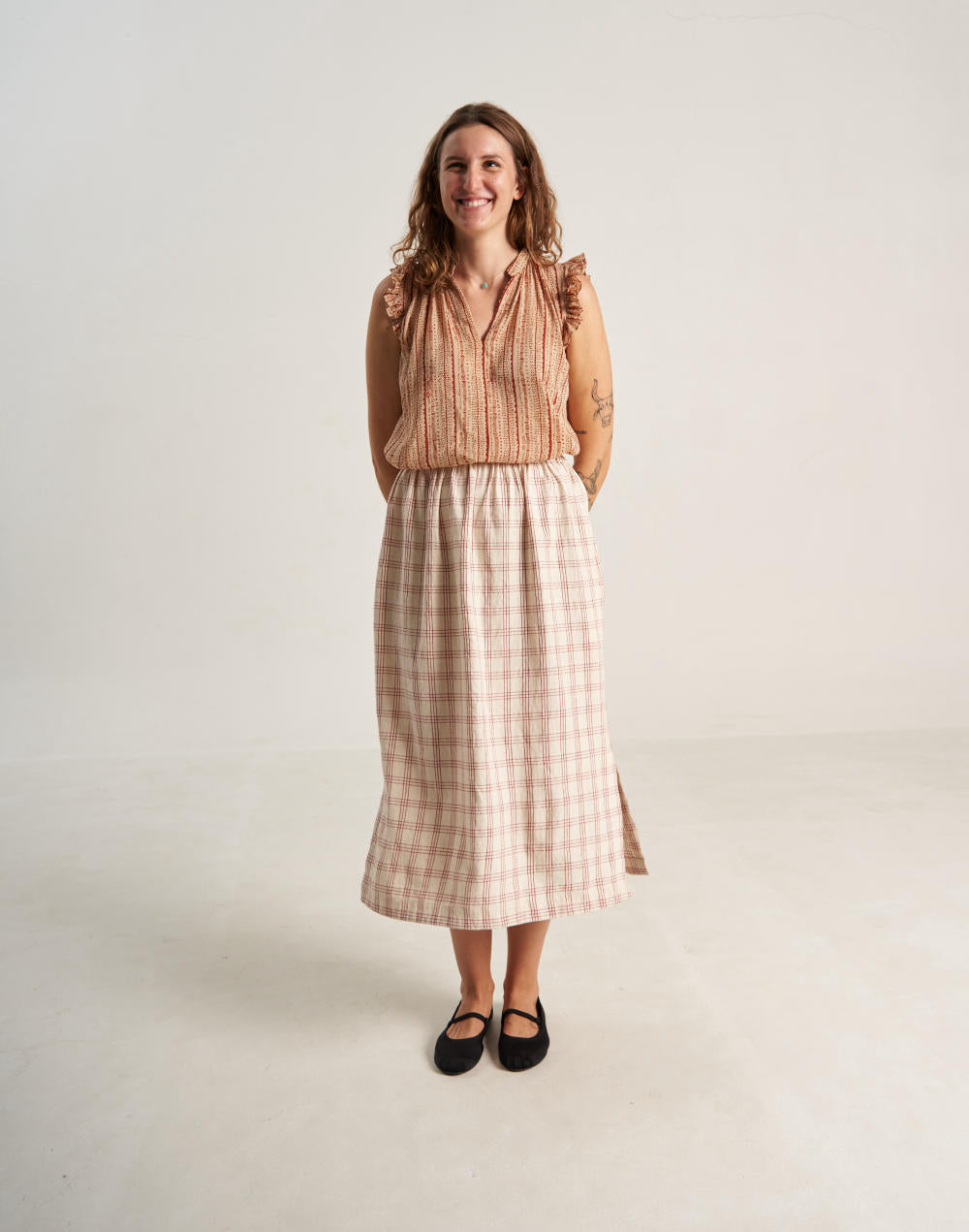 Ruby checkered Organic skirt
