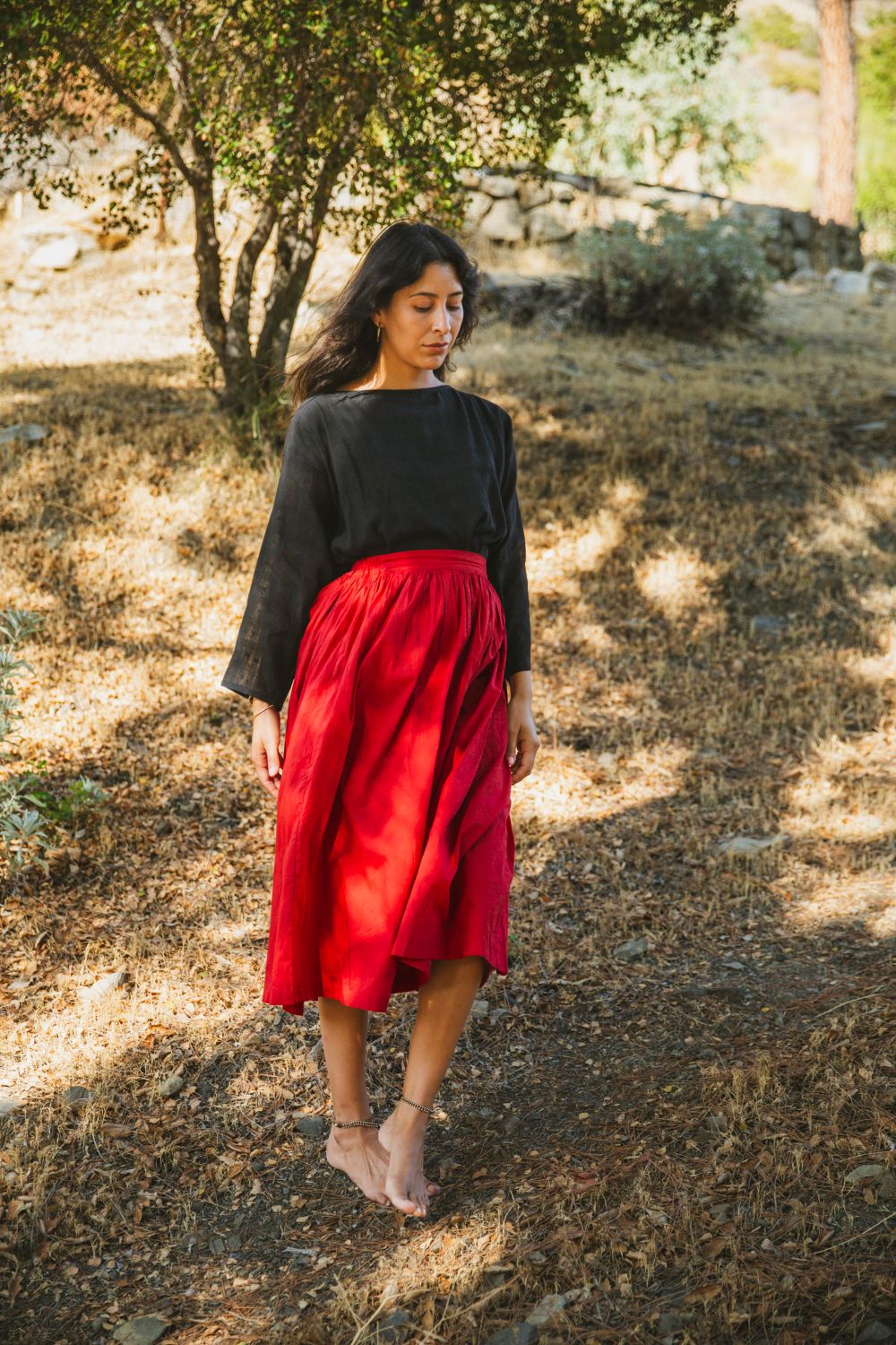 Ruby Ruffle Gather Skirt