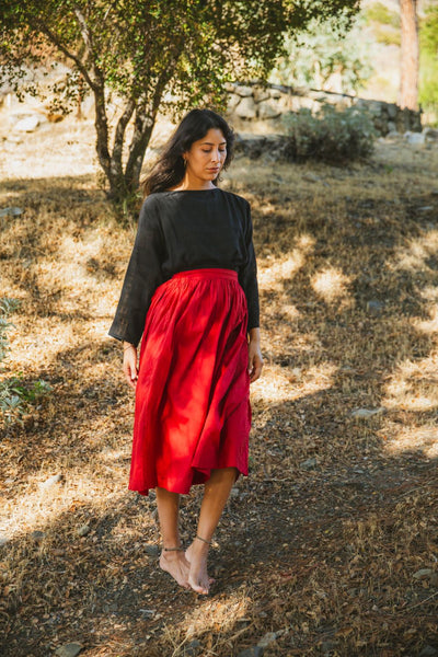 Ruby Ruffle Gather Skirt