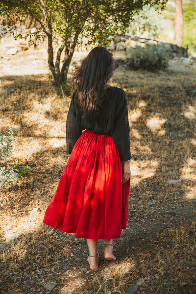 Ruby Ruffle Gather Skirt
