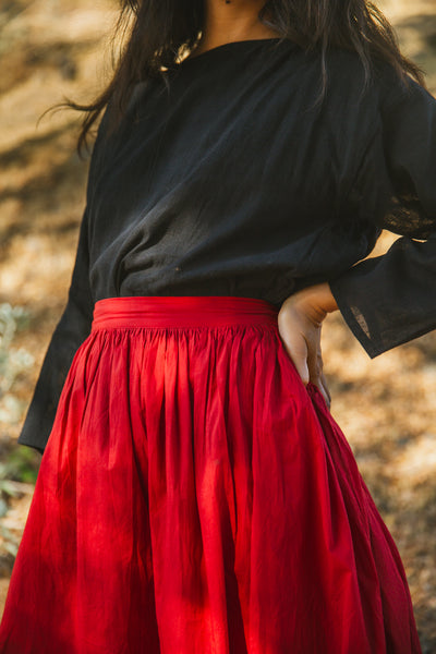 Ruby Ruffle Gather Skirt